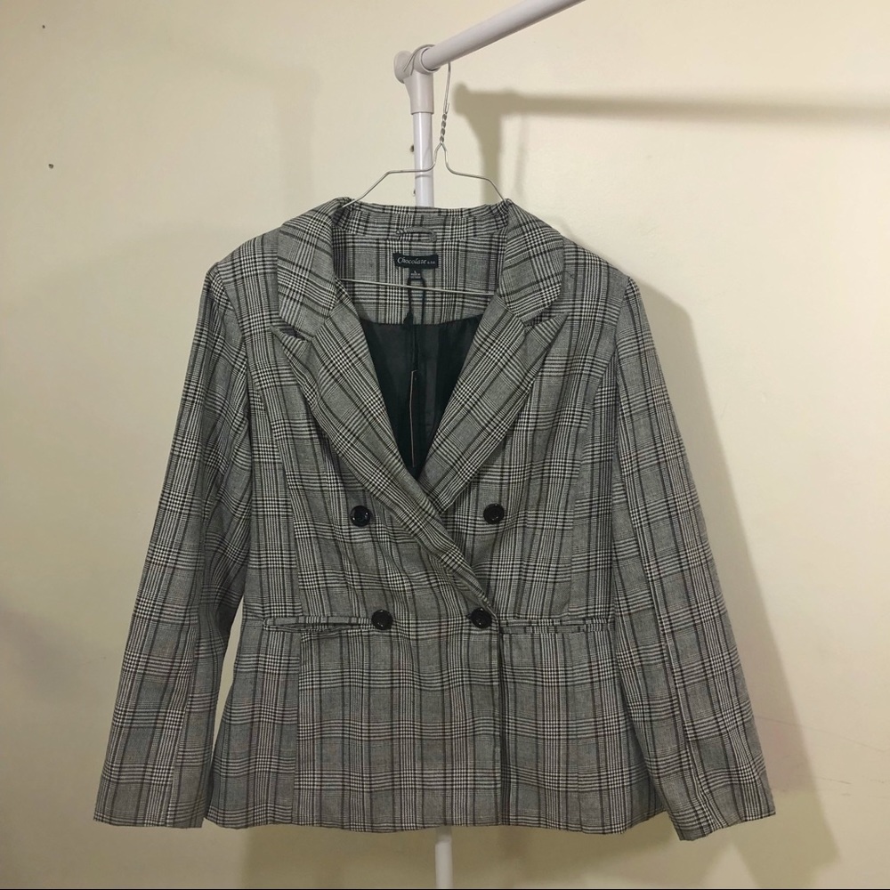 BRAND NEW Plaid Blazer Jacket - Picture 4 of 5